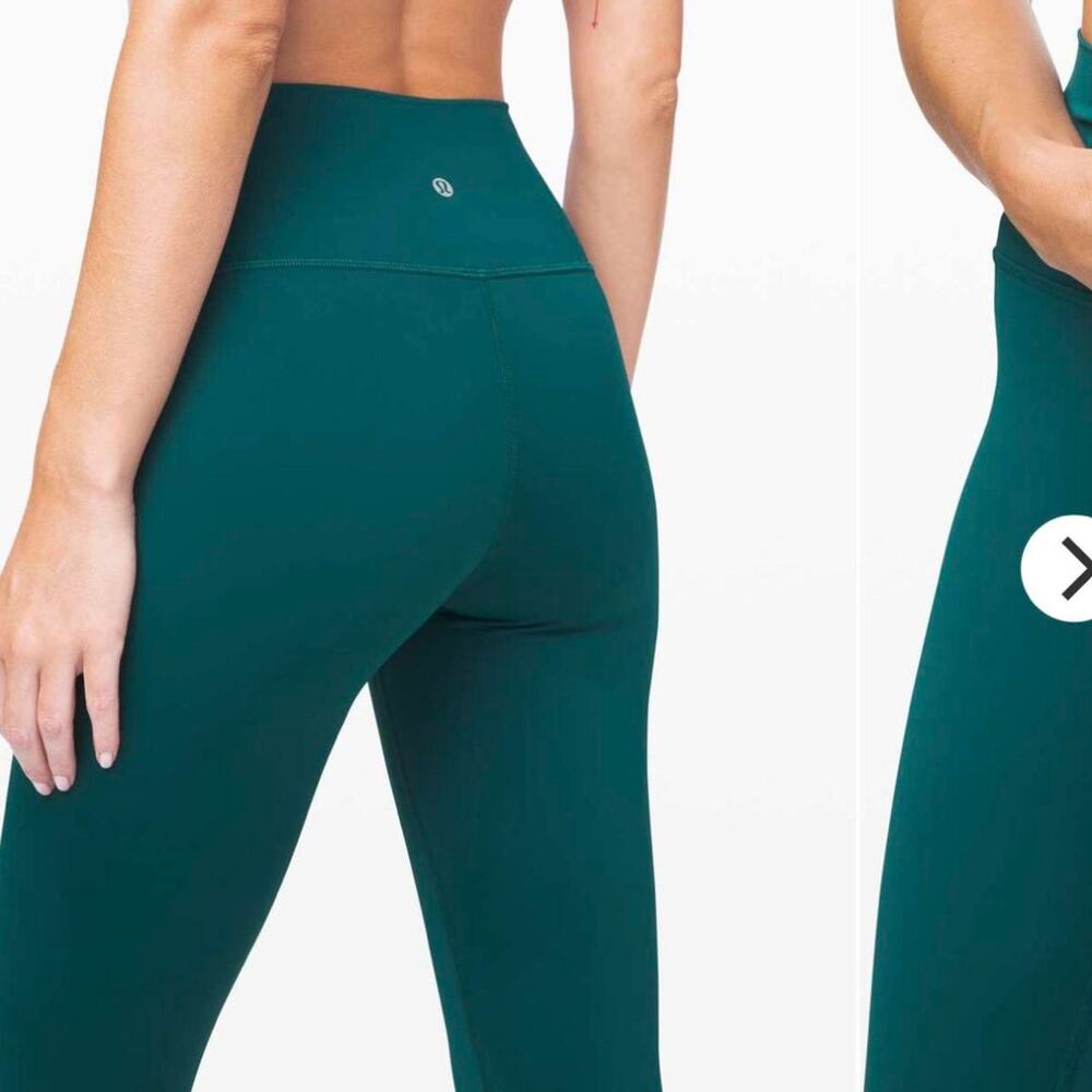 Lululemon green high waisted leggings size